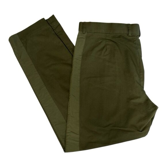 COS Mens Tux Stripe Pant~Size EUR 52/US 42~Green Flat Front Trousers  L10 27 - Picture 3 of 10